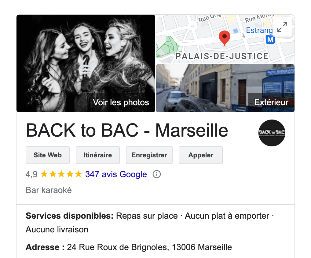 Avis Google BACK to BAC